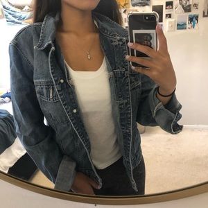 faded wash denim jacket